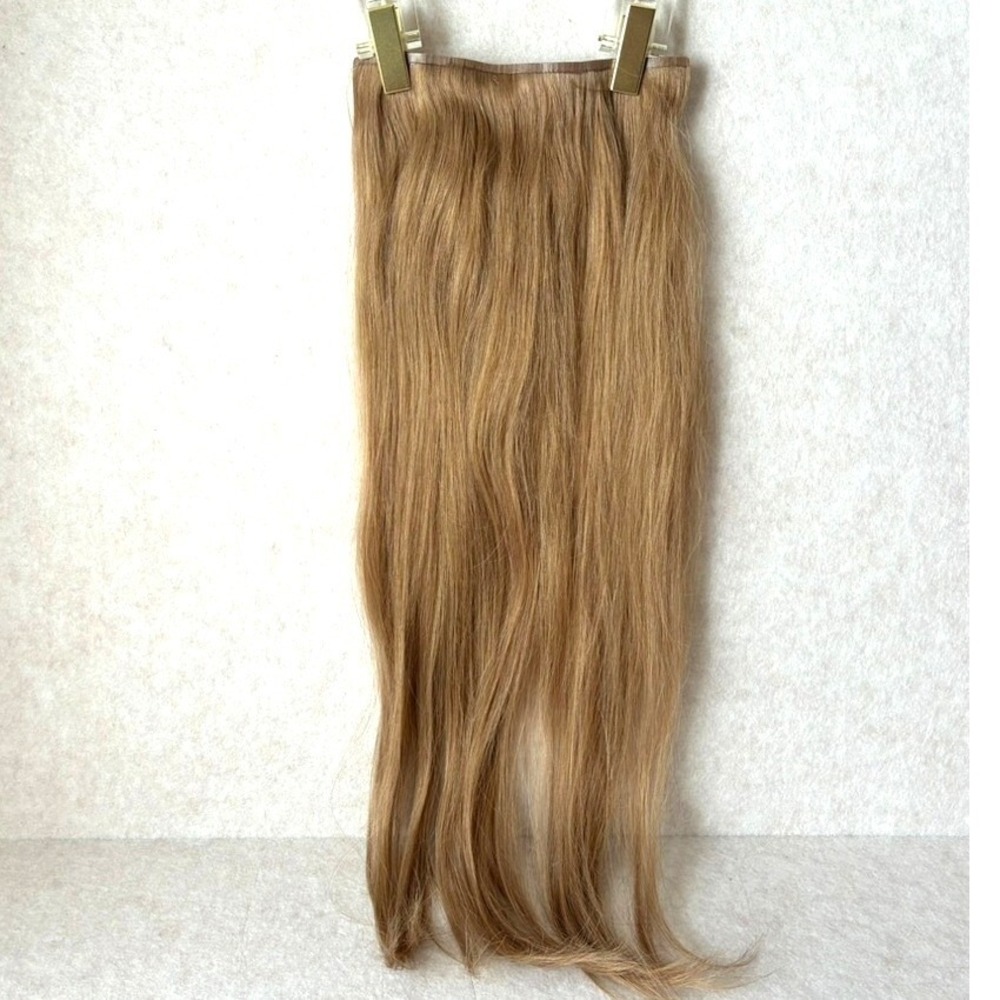 BELLAMI Silk Seam Caramel Blonde 26" 2 Wefts 100g Clip In Hair Extensions NWOT